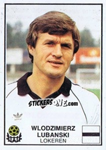 Sticker Wlodzimierz Lubanski - Football Belgium 1981-1982 - Panini