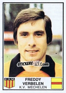 Figurina Freddy Verbelen - Football Belgium 1981-1982 - Panini