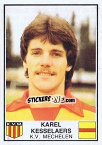 Sticker Karel Kesselaers - Football Belgium 1981-1982 - Panini