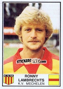 Figurina Ronny Lambrechts - Football Belgium 1981-1982 n. 229 - Panini
