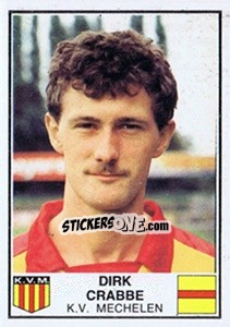 Cromo Dirk Crabbe - Football Belgium 1981-1982 - Panini