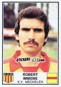 Figurina Robert Immens - Football Belgium 1981-1982 - Panini