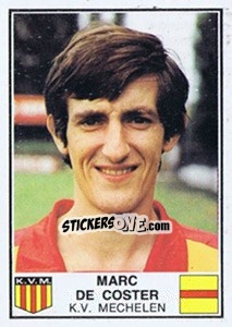 Sticker Marc de Coster - Football Belgium 1981-1982 - Panini