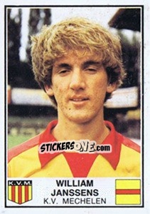 Sticker William Janssens - Football Belgium 1981-1982 - Panini
