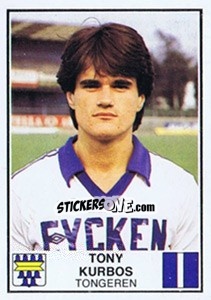 Sticker Tony Kurbos - Football Belgium 1981-1982 - Panini