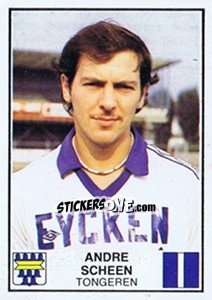 Sticker Andre Scheen - Football Belgium 1981-1982 - Panini