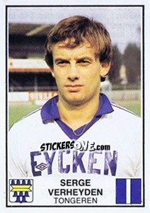 Cromo Serge Verheyden - Football Belgium 1981-1982 - Panini