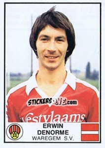 Sticker Erwin Denorme - Football Belgium 1981-1982 - Panini