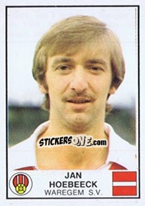 Sticker Jan Hoebeeck - Football Belgium 1981-1982 - Panini