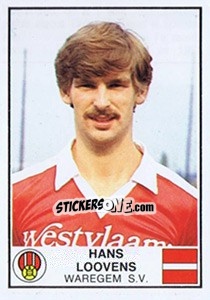 Sticker Hans Loovens - Football Belgium 1981-1982 - Panini