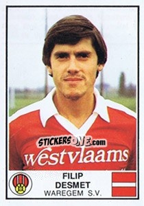 Cromo Filip Desmet - Football Belgium 1981-1982 - Panini