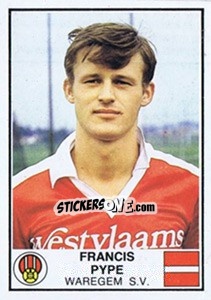 Sticker Francis Pype - Football Belgium 1981-1982 - Panini