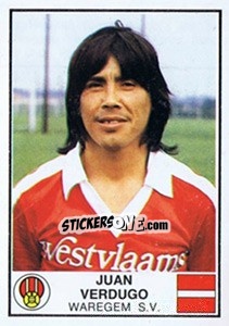Sticker Juan Verdugo - Football Belgium 1981-1982 - Panini