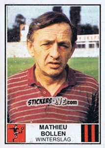 Sticker Mathieu Bollen - Football Belgium 1981-1982 - Panini