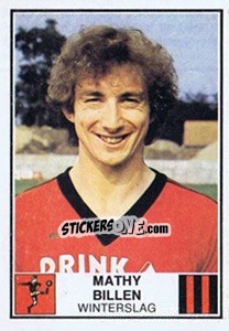 Figurina Mathy Billen - Football Belgium 1981-1982 - Panini