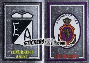 Sticker Badge Eendracht Aalst / Badge Beerschot - Football Belgium 1981-1982 - Panini