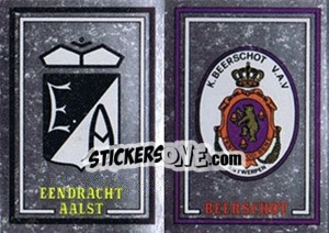 Sticker Badge Eendracht Aalst / Badge Beerschot - Football Belgium 1981-1982 n. 356 - Panini
