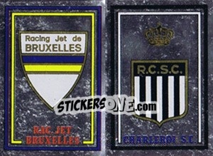 Cromo Badge Racing Jet Bruxelles / Badge Charleroi S.C. - Football Belgium 1981-1982 - Panini