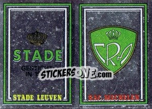 Sticker Badge Stade Leuven / Badge Racing Mechelen - Football Belgium 1981-1982 - Panini