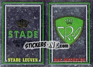 Sticker Badge Stade Leuven / Badge Racing Mechelen - Football Belgium 1981-1982 n. 371 - Panini