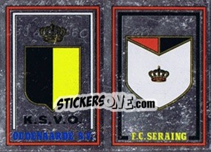 Sticker Badge Oudenaarde S.V. / Badge F.C. Seraing - Football Belgium 1981-1982 n. 374 - Panini