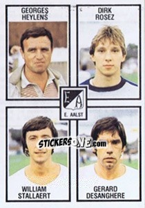 Sticker Georges Heylans / Dirk Rosez / William Stallaert / Gerard de Sanghere - Football Belgium 1981-1982 n. 379 - Panini
