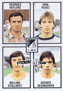 Cromo Georges Heylans / Dirk Rosez / William Stallaert / Gerard de Sanghere - Football Belgium 1981-1982 - Panini