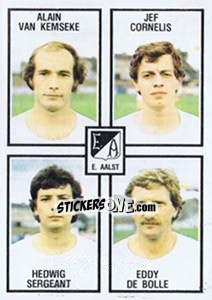 Sticker Alain van Kemseke / Jef Cornelis / Hedwig Sergeant / Eddy de Bolle - Football Belgium 1981-1982 n. 380 - Panini