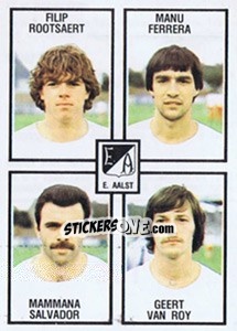 Sticker Filip Rootsaert / Manu Ferrera / Mammana Salvador / Geert van Roy - Football Belgium 1981-1982 - Panini