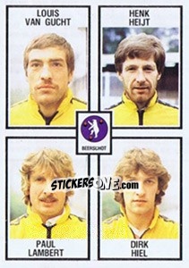Sticker Louis van Gucht / Henk Heijt / Paul Lambert / Dirk Hiel - Football Belgium 1981-1982 - Panini