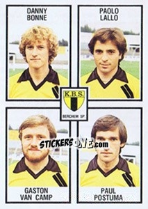 Sticker Danny Bonne / Paolo Lallo / Gaston van Camp / Paul Postuma - Football Belgium 1981-1982 - Panini
