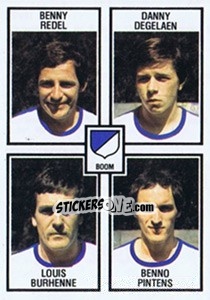 Sticker Benny Redel / Danny Degelean / Louis Burhenne / Benno Pintens - Football Belgium 1981-1982 - Panini