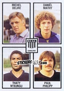 Cromo Michel Delire / Daniel Mathy / Thaty M'Bungu / Paul Philipp - Football Belgium 1981-1982 - Panini