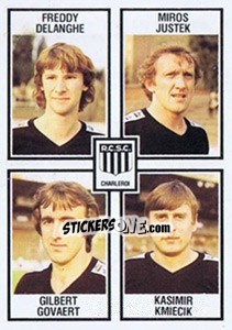 Sticker Freddy Delanghe / Miros Justek / Gilbert Govaert / Kasimir Kimecik - Football Belgium 1981-1982 n. 395 - Panini