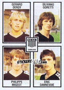 Sticker Gerard Deroy / Silviano Goretti / Philippe Migeot / Eric Dennevoie - Football Belgium 1981-1982 - Panini