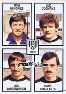 Sticker Wim Hendricks / Luc Coomans / Jos Vandenbergh / Hans Draelants - Football Belgium 1981-1982 - Panini