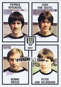 Cromo Patrick Versaevel / Eddy van Gestel / Bennie Meeus / Peter van Veldhoven - Football Belgium 1981-1982 - Panini