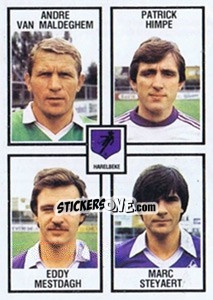 Figurina Andre van Maldeghem / Patrick Himpe / Eddy Mestdagh / Marc Steyvaert - Football Belgium 1981-1982 n. 400 - Panini
