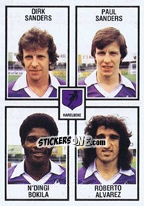 Cromo Dirk Sanders / Paul Sanders / N'Dingi Bokila / Roberto Alvarez-Roberto - Football Belgium 1981-1982 - Panini