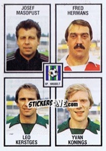 Sticker Josef Masopust / Fred Hermans / Leo Kerstgens / Yvan Konings - Football Belgium 1981-1982 n. 403 - Panini