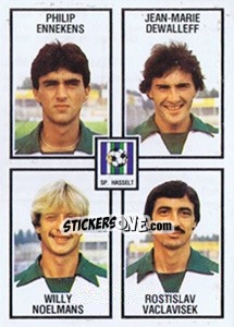 Sticker Philip Enkekens / Jean-Marie Dewalleff / Willy Noelmans / Rostislav Vaclavisek - Football Belgium 1981-1982 - Panini