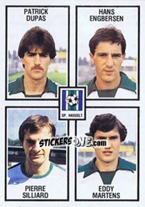 Sticker Patrick Dupas / Hans Engbersen / Pierre Silliard / Eddy Martens - Football Belgium 1981-1982 - Panini