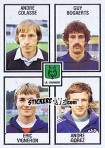 Sticker Andre Colasse / Guy Bogaerts / Eric Vigneron / Andre Gorez - Football Belgium 1981-1982 n. 406 - Panini