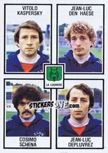 Figurina Vittold Kaspersky / Jean-Luc den Haese / Cosimo Schena / Jean-Luc Depluvrez - Football Belgium 1981-1982 - Panini