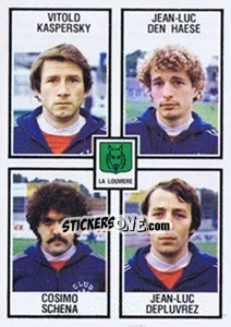Sticker Vittold Kaspersky / Jean-Luc den Haese / Cosimo Schena / Jean-Luc Depluvrez - Football Belgium 1981-1982 n. 407 - Panini