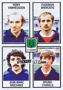 Sticker Remy Vanheusden / Eugenius Wiencierz / Jean-Marc Brichand / Bruno Charels - Football Belgium 1981-1982 - Panini