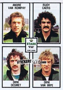 Figurina Andre van Rompay / Rudy Caers / Dirk Desmet / Dirk van Impe - Football Belgium 1981-1982 n. 411 - Panini