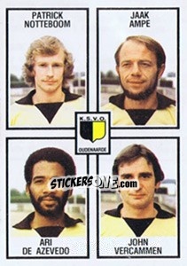Sticker Patrick Notteboom / Jaak Ampe / Ari de Azevedo / John Vercammen - Football Belgium 1981-1982 - Panini