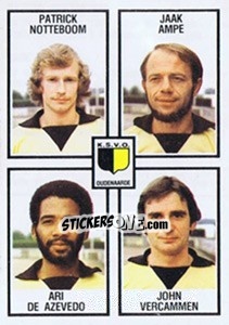 Sticker Patrick Notteboom / Jaak Ampe / Ari de Azevedo / John Vercammen - Football Belgium 1981-1982 n. 417 - Panini