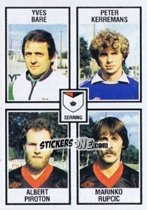 Figurina Yves Bare / Peter Kerremans / Albert Piroton / Marinko Rupcic - Football Belgium 1981-1982 - Panini